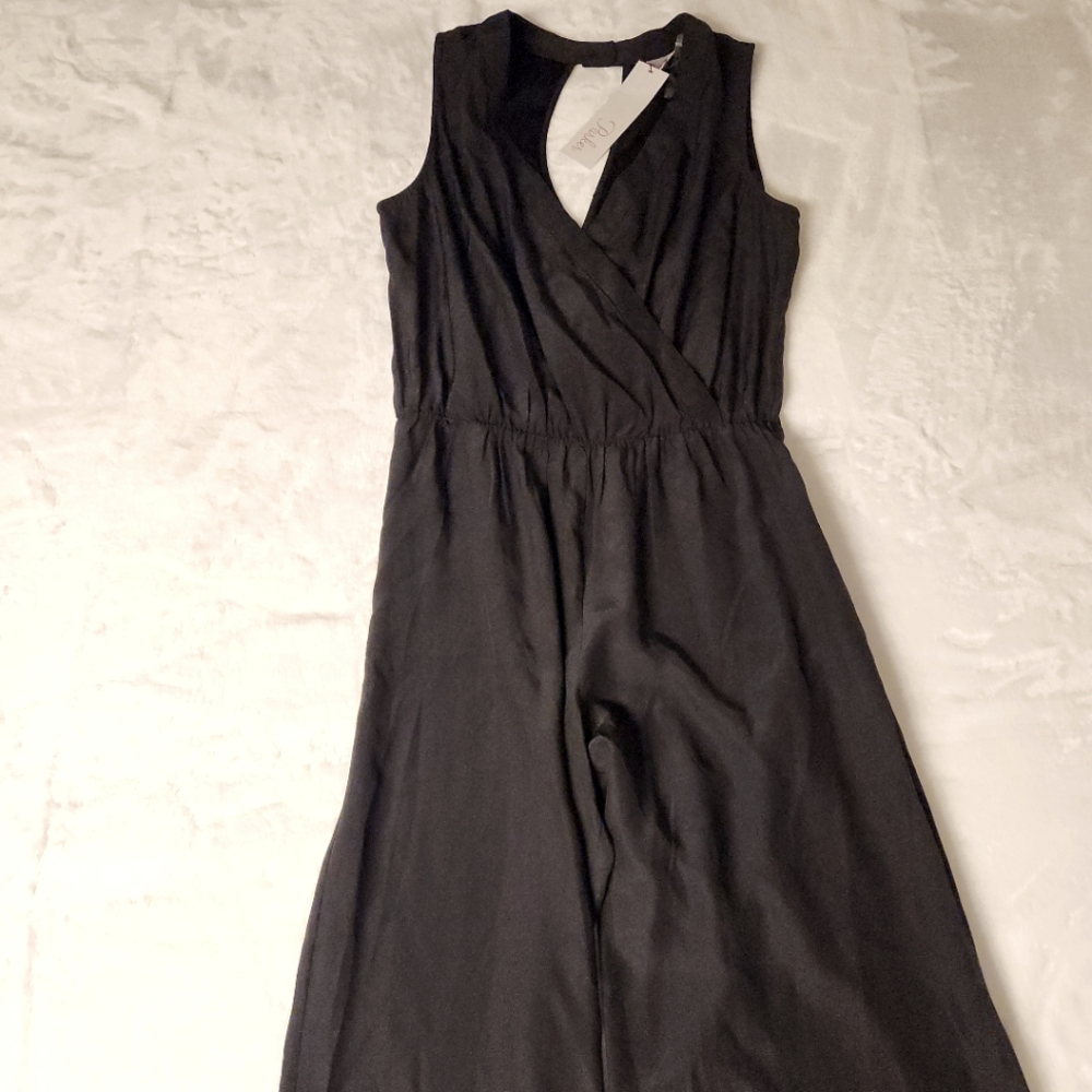 Parker PA1291CH Black Sleeveless Jumpsuit Sz M